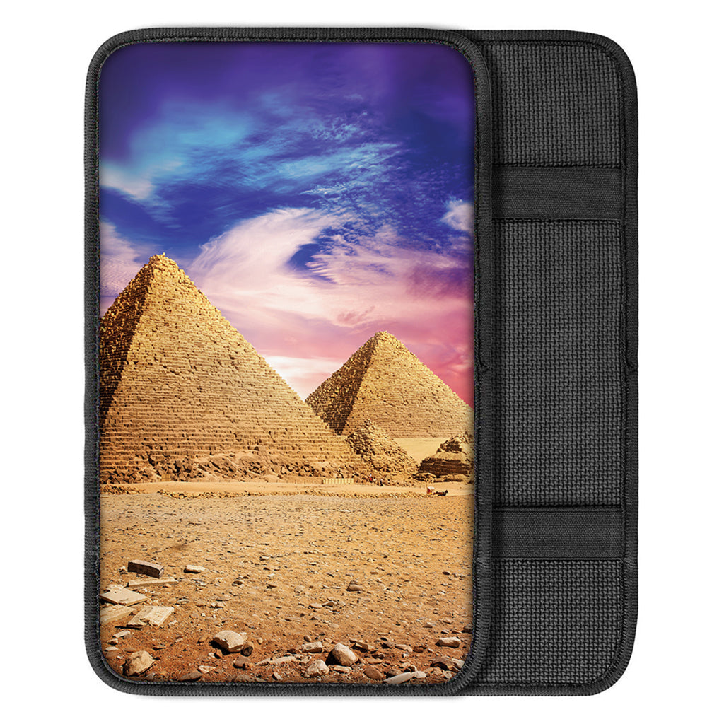 Purple Cloud Pyramid Print Car Center Console Cover
