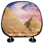 Purple Cloud Pyramid Print Car Headrest Covers