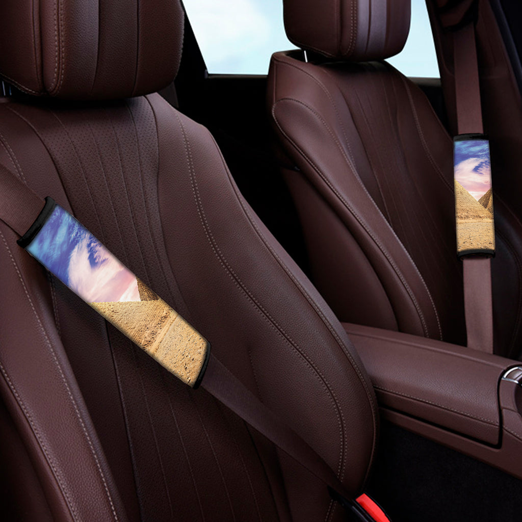 Purple Cloud Pyramid Print Car Seat Belt Covers