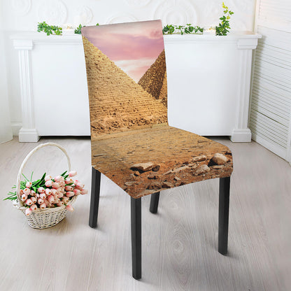 Purple Cloud Pyramid Print Dining Chair Slipcover