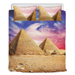 Purple Cloud Pyramid Print Duvet Cover Bedding Set