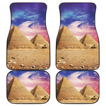 Purple Cloud Pyramid Print Front and Back Car Floor Mats