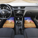 Purple Cloud Pyramid Print Front and Back Car Floor Mats