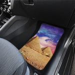 Purple Cloud Pyramid Print Front and Back Car Floor Mats