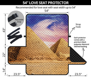 Purple Cloud Pyramid Print Loveseat Protector