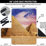 Purple Cloud Pyramid Print Loveseat Protector