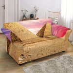 Purple Cloud Pyramid Print Loveseat Slipcover