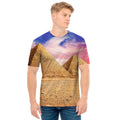 Purple Cloud Pyramid Print Men's T-Shirt