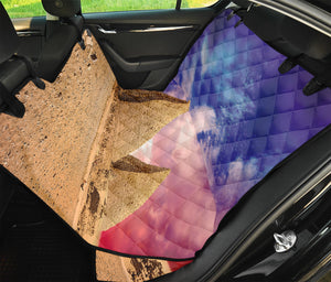 Purple Cloud Pyramid Print Pet Car Back Seat Cover