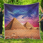 Purple Cloud Pyramid Print Quilt