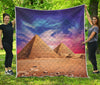 Purple Cloud Pyramid Print Quilt