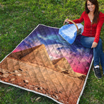 Purple Cloud Pyramid Print Quilt