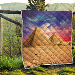 Purple Cloud Pyramid Print Quilt