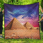 Purple Cloud Pyramid Print Quilt