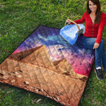 Purple Cloud Pyramid Print Quilt