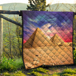 Purple Cloud Pyramid Print Quilt