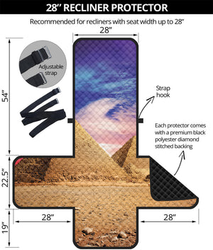 Purple Cloud Pyramid Print Recliner Protector