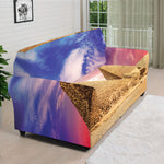 Purple Cloud Pyramid Print Sofa Cover