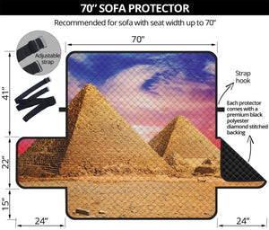 Purple Cloud Pyramid Print Sofa Protector