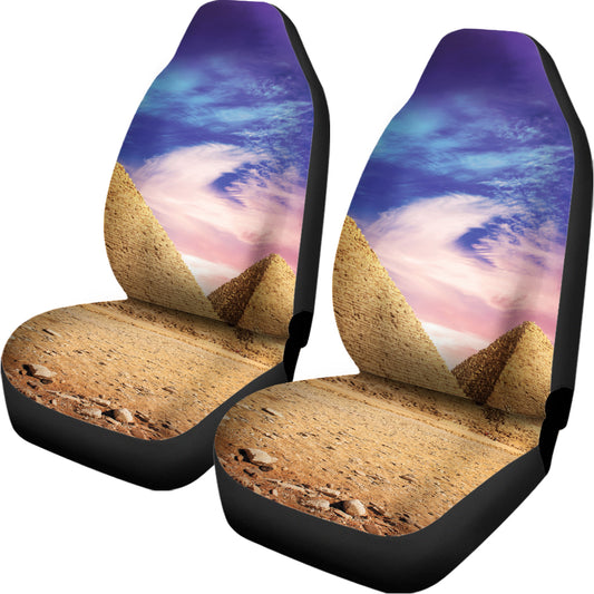 Purple Cloud Pyramid Print Universal Fit Car Seat Covers