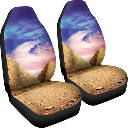 Purple Cloud Pyramid Print Universal Fit Car Seat Covers