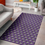 Purple Cow Pattern Print Area Rug