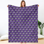 Purple Cow Pattern Print Blanket