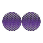 Purple Cow Pattern Print Car Coasters
