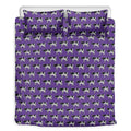 Purple Cow Pattern Print Duvet Cover Bedding Set