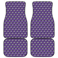 Purple Cow Pattern Print Front and Back Car Floor Mats