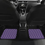 Purple Cow Pattern Print Front and Back Car Floor Mats