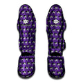 Purple Cow Pattern Print Muay Thai Shin Guards