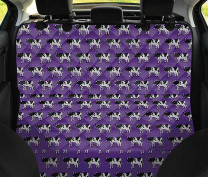 Purple Cow Pattern Print Pet Car Back Seat Cover
