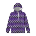 Purple Cow Pattern Print Pullover Hoodie