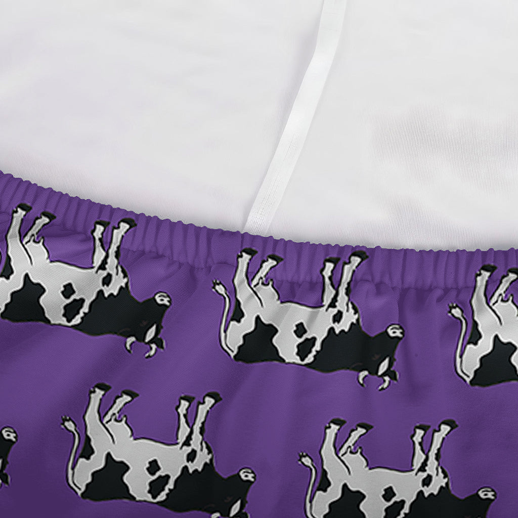 Purple Cow Pattern Print Sofa Cover
