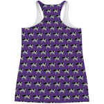 Purple Cow Pattern Print Women's Racerback Tank Top