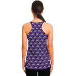 Purple Cow Pattern Print Women's Racerback Tank Top