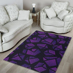 Purple Crystal Cosmic Galaxy Space Print Area Rug GearFrost