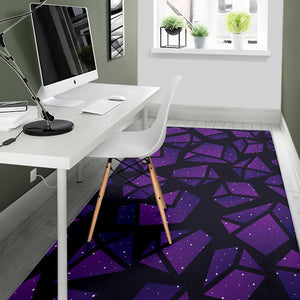 Purple Crystal Cosmic Galaxy Space Print Area Rug GearFrost