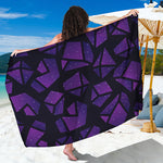 Purple Crystal Cosmic Galaxy Space Print Beach Sarong Wrap