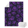 Purple Crystal Cosmic Galaxy Space Print Blanket