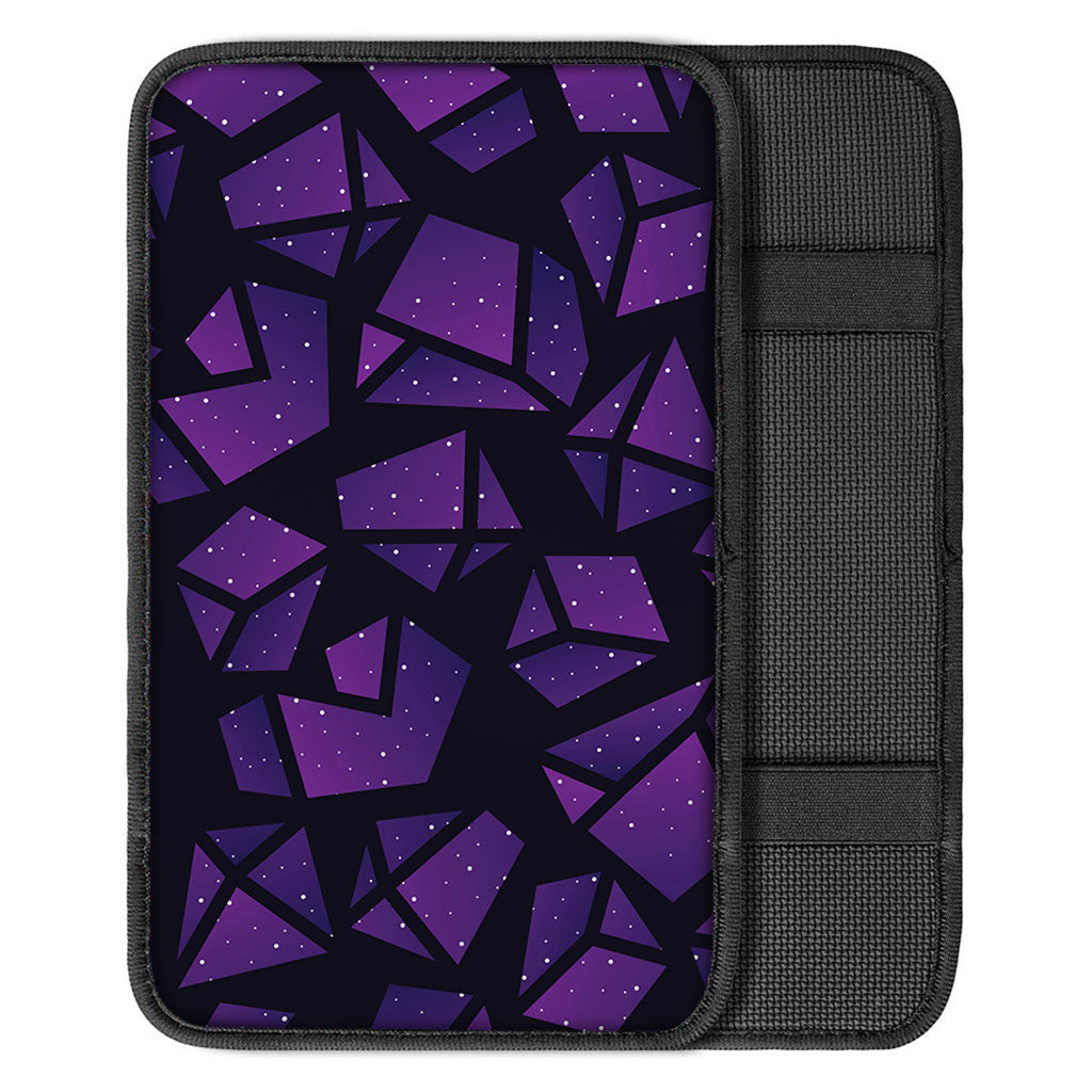 Purple Crystal Cosmic Galaxy Space Print Car Center Console Cover