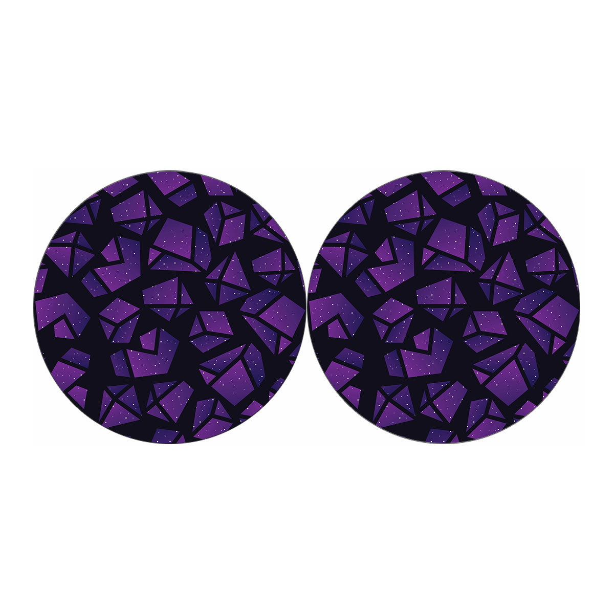 Purple Crystal Cosmic Galaxy Space Print Car Coasters