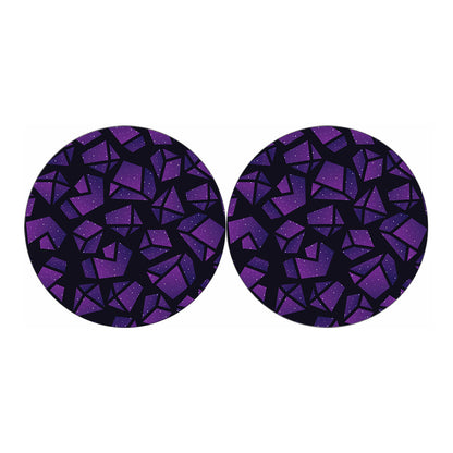 Purple Crystal Cosmic Galaxy Space Print Car Coasters