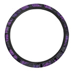 Purple Crystal Cosmic Galaxy Space Print Car Steering Wheel Cover