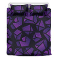 Purple Crystal Cosmic Galaxy Space Print Duvet Cover Bedding Set