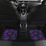 Purple Crystal Cosmic Galaxy Space Print Front and Back Car Floor Mats