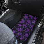 Purple Crystal Cosmic Galaxy Space Print Front and Back Car Floor Mats