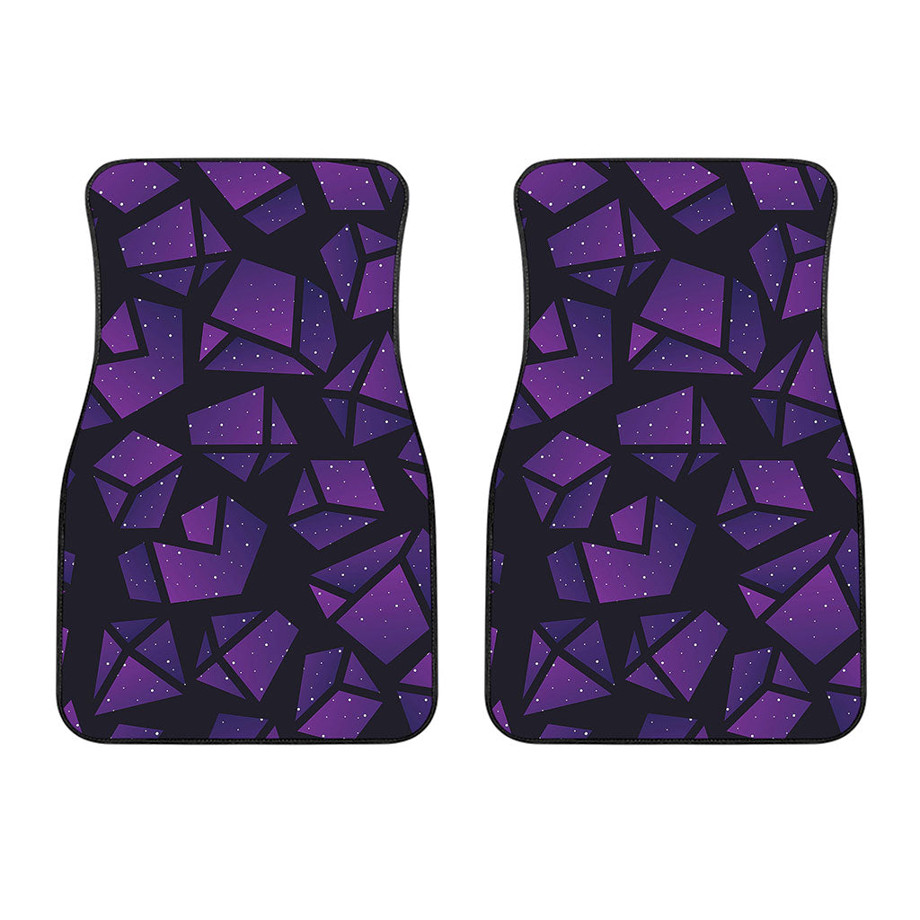 Purple Crystal Cosmic Galaxy Space Print Front Car Floor Mats