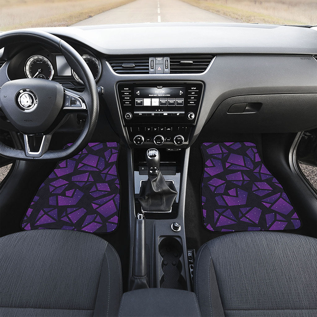 Purple Crystal Cosmic Galaxy Space Print Front Car Floor Mats